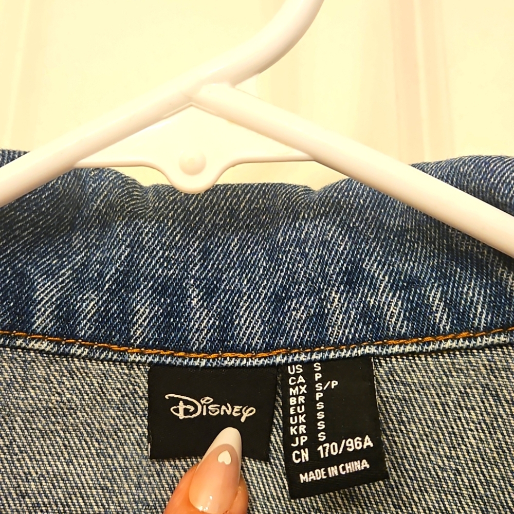 Disney Jean jacket with Mickey Mouse on the back. GUC, Small - Picture 4 of 6